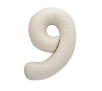 Unique- Número: Globo Gigante 9-86 cm Desnudo Mate-1 Unidad (Paquete de 1), Color nude, Large (19659)