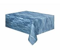 Unique Ocean Waves Rectangular Plastic Cover - 54" x 108" | Blue | 1 Pc.