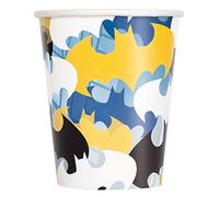 Unique- Paper Cups-9 oz. | Disposable Pc Vasos de papel - 9 onzas | Desechables | Batman | 8 piezas (77516)