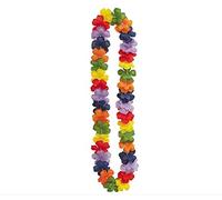 Unique Party 19193 - Guirnalda Hawaiana de Tela Leis - 101 cm - Multicolor - Paquete de 25