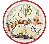 Unique- Harry Potter Platos de Papel-23 cm-Fiesta Paquete de 8, temática hp, Multicolor, 23 centimeters (23935EU)