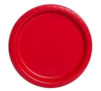 Unique Party 31453), Platos de Papel - 21.9 cm - Rojo - Paquete de 16