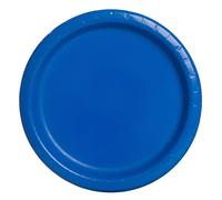 Unique Party 31770, Platos de Papel, Azul Rey, 21.9 cm, Paquete de 16