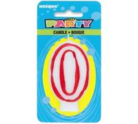 Unique Party 360-0 - Vela de Cumpleaños - Número 0