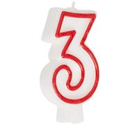 Unique Party 360-3 - Vela de Cumpleaños - Número 3