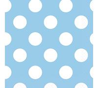 Unique Party 37961 - Servilletas de Papel a Lunares - 13 cm - Azul Claro - Paquete de 16