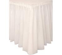 Unique Party 50047 - Falda de Mesa de Plástico - 4,2 m - Marfil