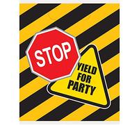 Unique Party 52153 - Bolsas de Regalo - Fiesta Construcción - Paquete de 8