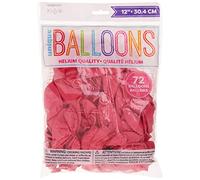 Unique Party-52677 Globos de Látex de 30 cm, color rosa (dark pink), pack de 72 (52677)