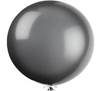 Unique Party 56728 - Globos Gigantes de Látex para Fiestas - 90 cm - Negro - Paquete de 6