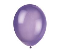 Unique Party-56855 Party Balloons Globos de Látex de 30 cm, color morado (midnight purple), pack de 50 (56855)