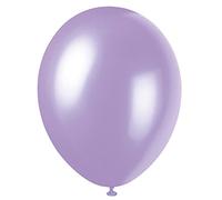 Unique Party 56878 - Globos Perlados de Látex para Fiestas - 30 cm - Lavanda - Paquete de 50