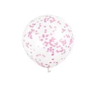 Unique Party 58107 - Globos Confeti - 30 cm - Rosa Intenso - Paquete de 6