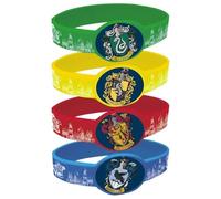 Unique Party 59068 Regalitos para Fiesta Pulseras Elásticas de Harry Potter Paquete de 4