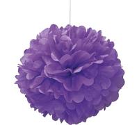 Unique Party 63199 - Pompón de Papel de Seda - 40 cm - Morado Neón