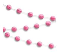 Unique- Guirnalda con bolas en forma de panal, Color rosa claro, 210 cm (63375)