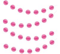 Unique Party 63376 - Guirnalda con Bolas en Forma de Panal - 2,1 m - Rosa Oscuro