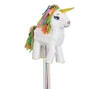 Unique Party- Piñata unicornio para tirar, Color blanco (65987)