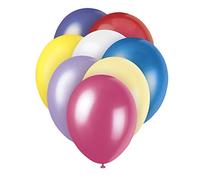 Unique Party 80152 Globos Perlados de Látex para Fiestas 30 cm Surtido de Colores Paquete de 8, pastel variado, 8 unidades