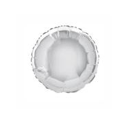 Unique- Party Balloon Globo foil helio redondo, Color plata, 45 cm (53332)