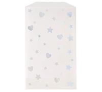 Unique Party - Bolsas de Fiesta - Diseño de Corazones y Estrellas - Color Iridiscente - Paquete de 8 (72503)