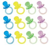 Unique Party Chupete pequeño de plástico de colores surtidos, 1 pulgada, 18 unidades, perfecto para baby showers y fiestas