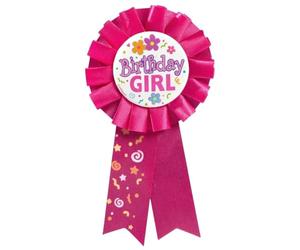 Unique Party Condecoración de cumpleaños Birthday Girl (90600) , Modelos/colores Surtidos, 1 Unidad