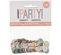 Unique Party - Confeti de Cumpleaños 13 - Diseño de Oro Rosa Glitz (84944)