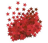 Unique Party- Confetti con forma de estrella, Color rojo (91115)