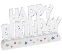 Unique Party-Decoración de tarta de cumpleaños intermitente Happy Birthday (37043) , color/modelo surtido