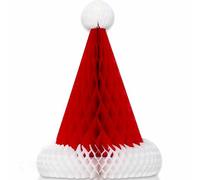 Unique Party - Decoración Navideña - 30 cm - Diseño de Gorro de Panal de Santa (63546)