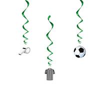 Unique Party Decoraciones Colgantes en Espiral para Fiesta de Fútbol-Paquete de 3 (27286)