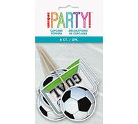 Unique Party Decoraciones de Magdalena de Fiesta de Fútbol-Paquete de 6 (27285)