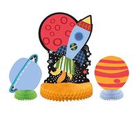 Unique Party - Decoraciones de Mesa - Diseño de Fiesta en el Espacio Exterior - Conjunto de 3 (73278)