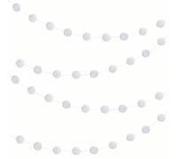 Unique- Party Decoration Guirnalda con bolas en forma de panal, Color blanco, 210 cm (63381)