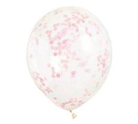 Unique- Party Decorations Kit de Fiesta Globos confeti, Color rosa claro (58117)