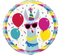 Unique Party - Globo Foil de Cumpleaños - 45 cm - Diseño de Cumpleaños de Llama (73237)