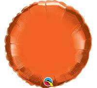 Unique Party- Globo foil helio redondo, Color naranja, 45 cm (53371) , color/modelo surtido