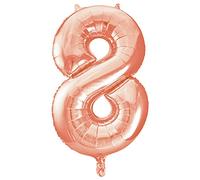 Unique Party - Globo Supershape con forma de número en rosa dorado (2/Rosa Dorado)