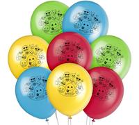Unique Party - Globos de Látex - 30 cm - Diseño Emoji - Paquete de 8 (50615) , color/modelo surtido