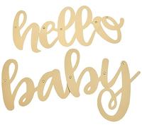 Unique Party - Guirnalda de Letras - 1 m - Diseño de Baby Shower de Oro "Hello Baby" - Conjunto de 2 (73527)