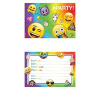 Unique Party - Invitaciones de la Fiesta - Diseño de Emoji Arcoíris - Paquete de 8 (79444)