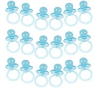 Unique Party - Juegos de Fiesta de Baby Shower - 2,5 cm - Plástico Azul Bebé Ficticio - Paquete de 18 (13641)