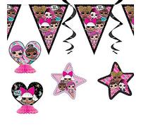 Unique Party - Kit de Decoraciones - Diseño de LOL Surprise - Conjunto de 7 (79100)