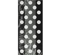 Unique Party-Paquete de 20 bolsas de regalo de celofán a lunares, color negro, (62060)