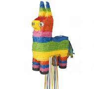 Unique Party- Piñata burro para tirar, Multicolor (6522)