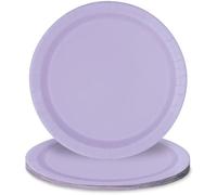 Unique Party - Platos de Papel - 23 cm - Lavanda - Paquete de 8 (31355)