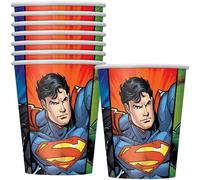 Unique Party - Vasos de Papel - 266 ml - Diseño de la Liga de la Justicia - Paquete de 8 (49966)
