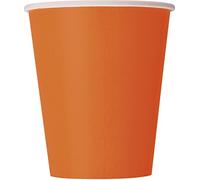 Unique Party vasos de papel, color naranja, 14 unidad (paquete de 1) (32246)