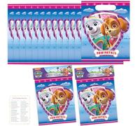 Unique Paw Patrol - Juego de bolsas para recuerdos de fiesta, 16 bolsas de regalo de la Patrulla Canina, lista de verificación, decoraciones de cumpleaños de Skye Paw Patrol, Everest y decoraciones de